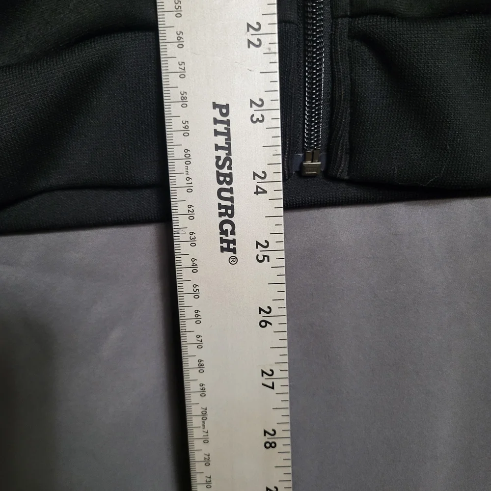 adidas Black Track Jacket with White Signature Stripes